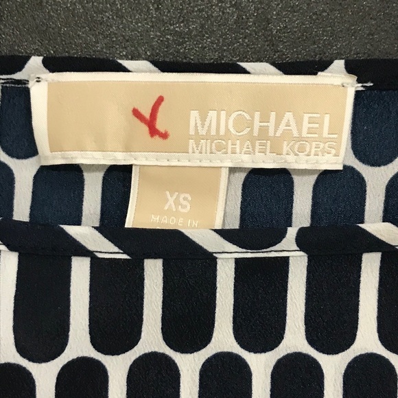 Michael Kors navy and white blouse size XS - Picture 4 of 6